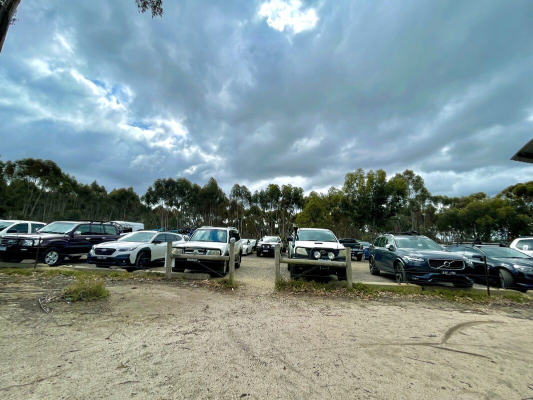 Carpark at You Yangs stockayards trailhead