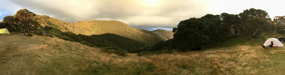 Panoramic view from Federation Hut at dusk