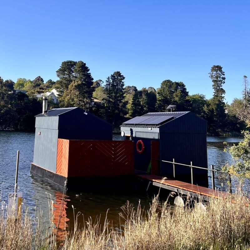 Stillwater Sauna at Lake Sambell in Beechworth