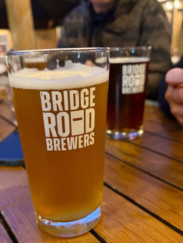 Beer shot at Bridge Road Brewers - Indigo EPic Trail