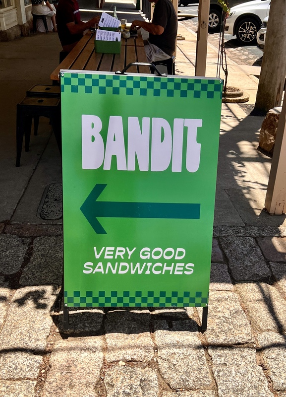 Sign of Bandit one of the best cafes in Beechworth