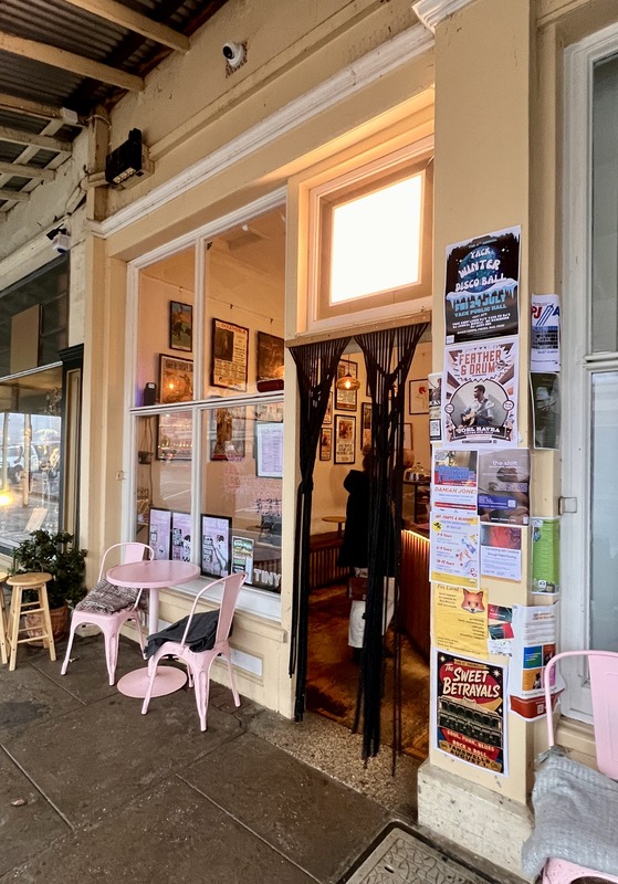 Image of entrance of Tiny cafe in Beechworth